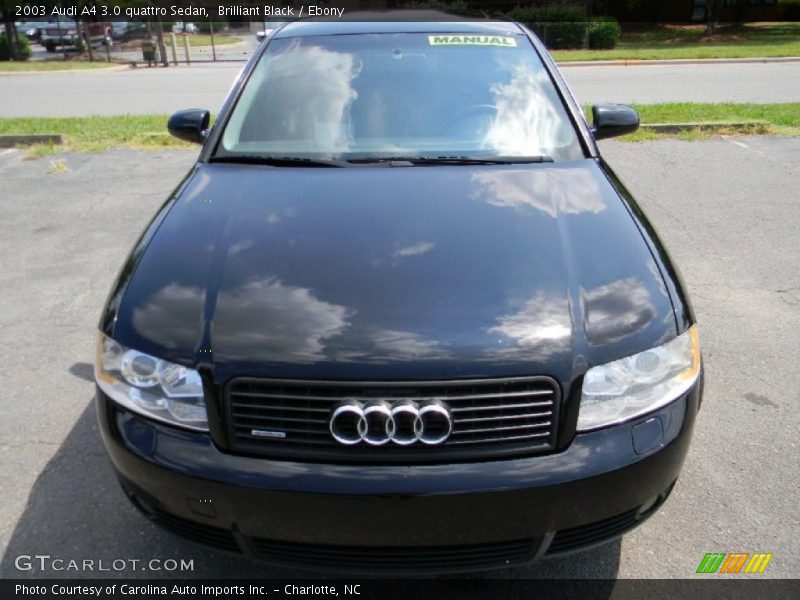 Brilliant Black / Ebony 2003 Audi A4 3.0 quattro Sedan