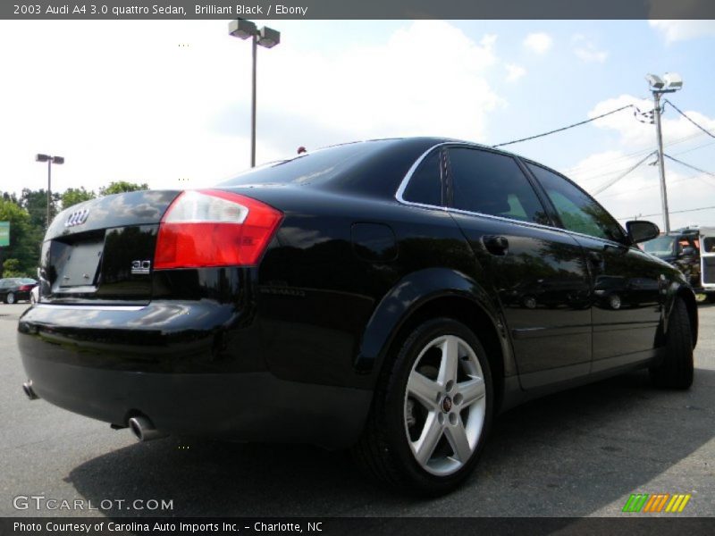Brilliant Black / Ebony 2003 Audi A4 3.0 quattro Sedan