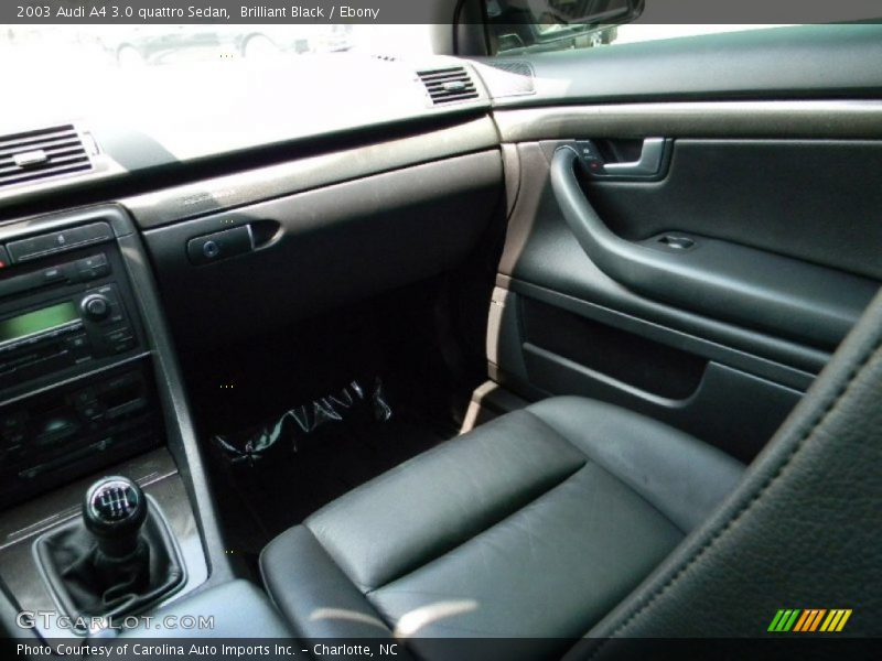 Brilliant Black / Ebony 2003 Audi A4 3.0 quattro Sedan