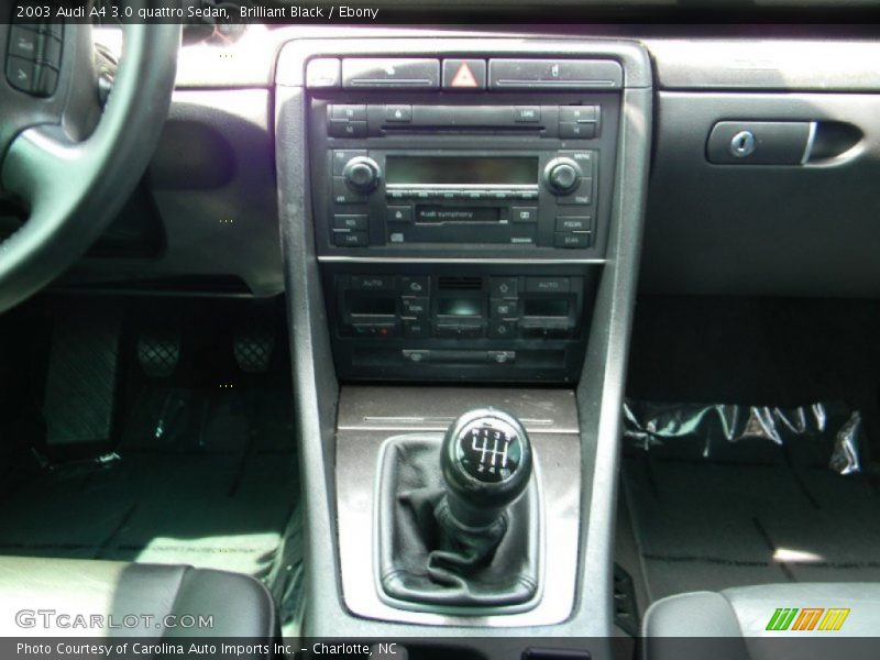 Brilliant Black / Ebony 2003 Audi A4 3.0 quattro Sedan
