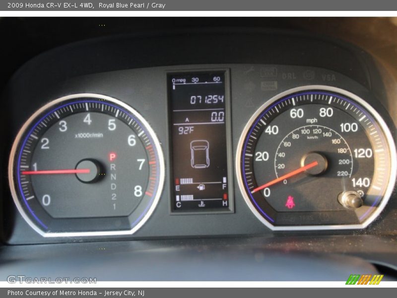 Royal Blue Pearl / Gray 2009 Honda CR-V EX-L 4WD
