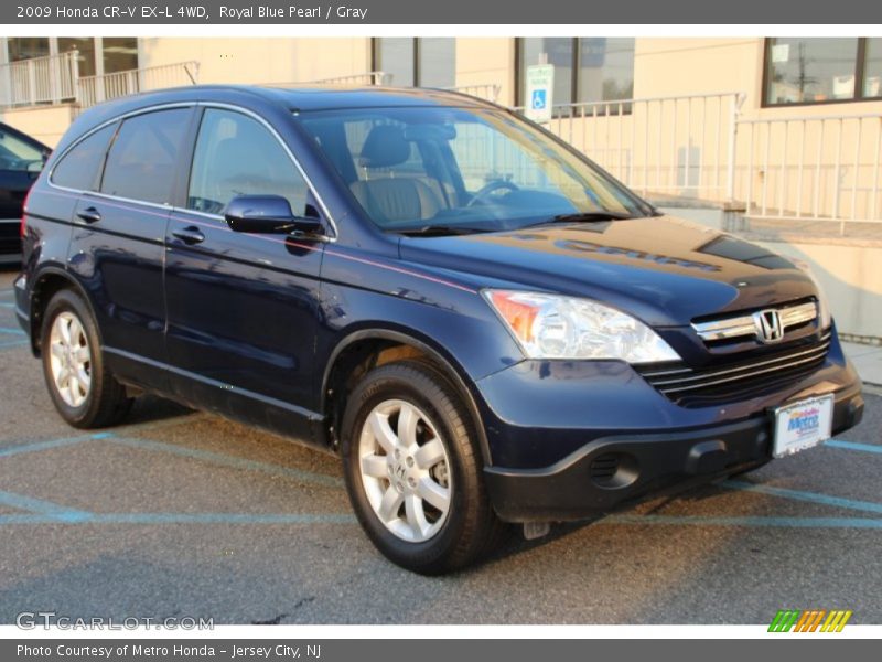 Royal Blue Pearl / Gray 2009 Honda CR-V EX-L 4WD