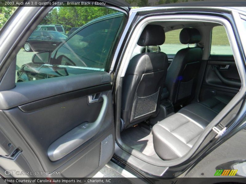 Brilliant Black / Ebony 2003 Audi A4 3.0 quattro Sedan