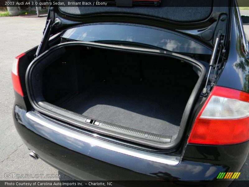 Brilliant Black / Ebony 2003 Audi A4 3.0 quattro Sedan