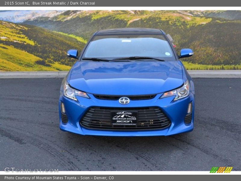 Blue Streak Metallic / Dark Charcoal 2015 Scion tC