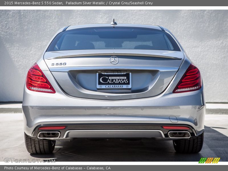Palladium Silver Metallic / Crystal Grey/Seashell Grey 2015 Mercedes-Benz S 550 Sedan