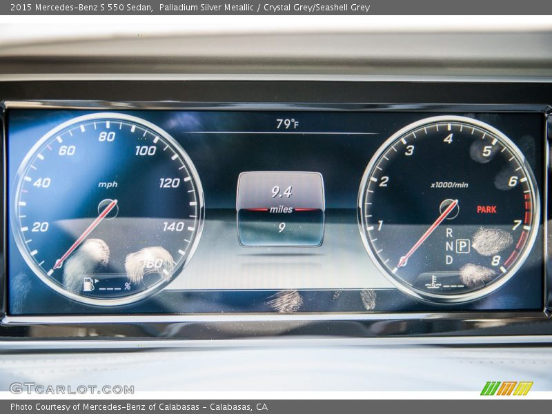 Palladium Silver Metallic / Crystal Grey/Seashell Grey 2015 Mercedes-Benz S 550 Sedan