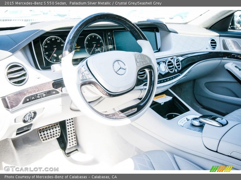 Palladium Silver Metallic / Crystal Grey/Seashell Grey 2015 Mercedes-Benz S 550 Sedan