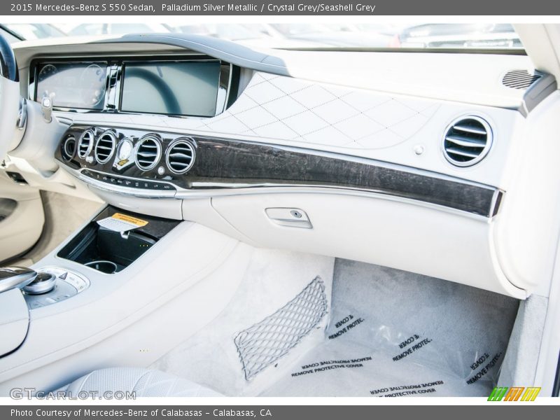 Palladium Silver Metallic / Crystal Grey/Seashell Grey 2015 Mercedes-Benz S 550 Sedan