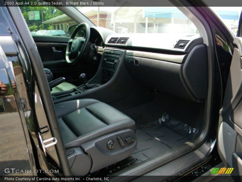 Brilliant Black / Ebony 2003 Audi A4 3.0 quattro Sedan