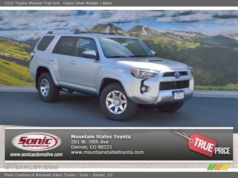 Classic Silver Metallic / Black 2015 Toyota 4Runner Trail 4x4