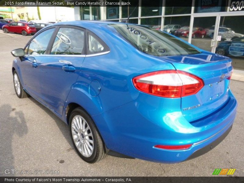 Blue Candy Metallic / Charcoal Black 2015 Ford Fiesta Titanium Sedan