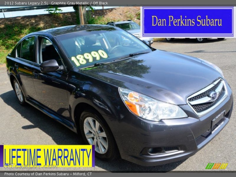 Graphite Gray Metallic / Off Black 2012 Subaru Legacy 2.5i
