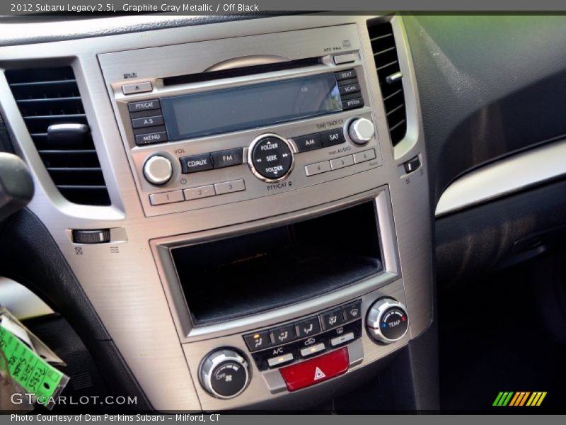 Graphite Gray Metallic / Off Black 2012 Subaru Legacy 2.5i