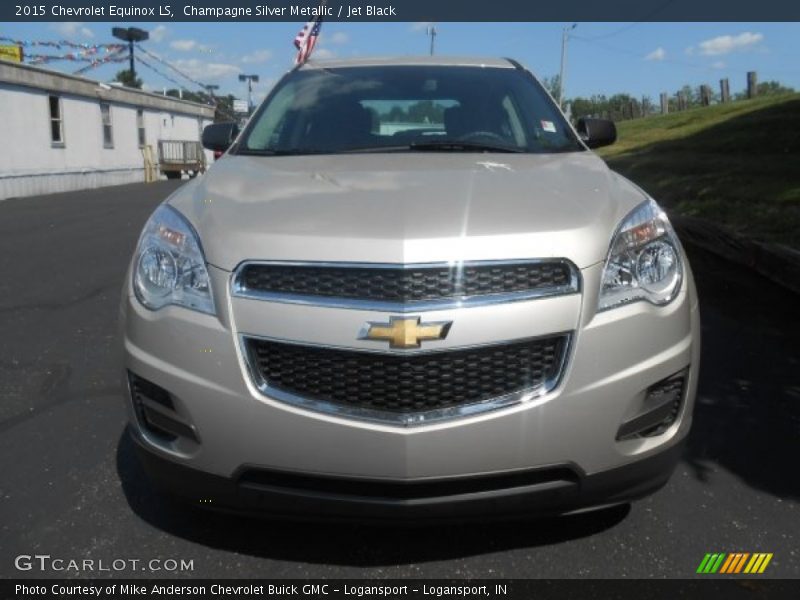 Champagne Silver Metallic / Jet Black 2015 Chevrolet Equinox LS