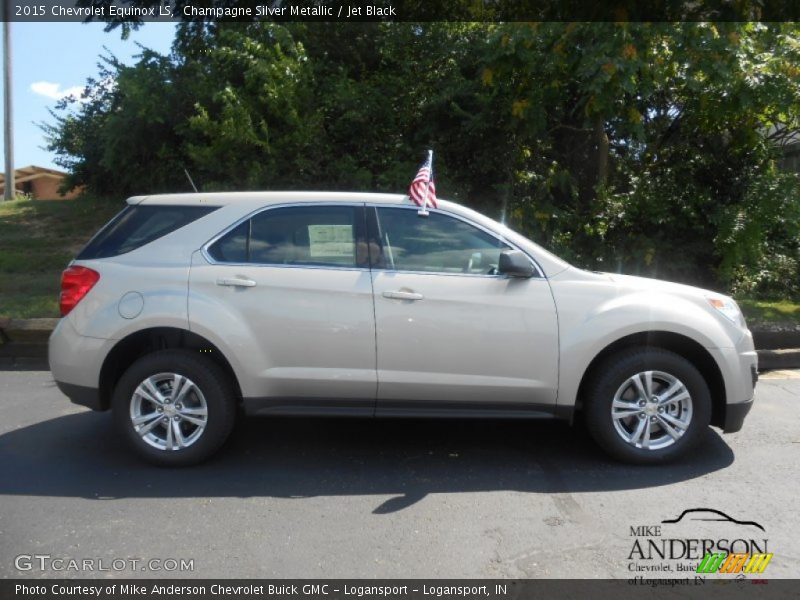 Champagne Silver Metallic / Jet Black 2015 Chevrolet Equinox LS