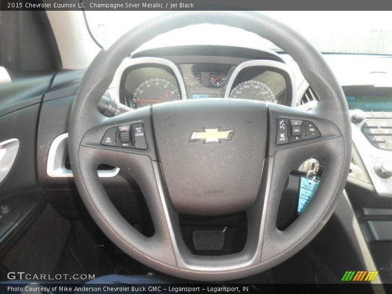 Champagne Silver Metallic / Jet Black 2015 Chevrolet Equinox LS