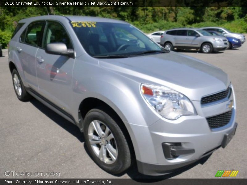 Silver Ice Metallic / Jet Black/Light Titanium 2010 Chevrolet Equinox LS