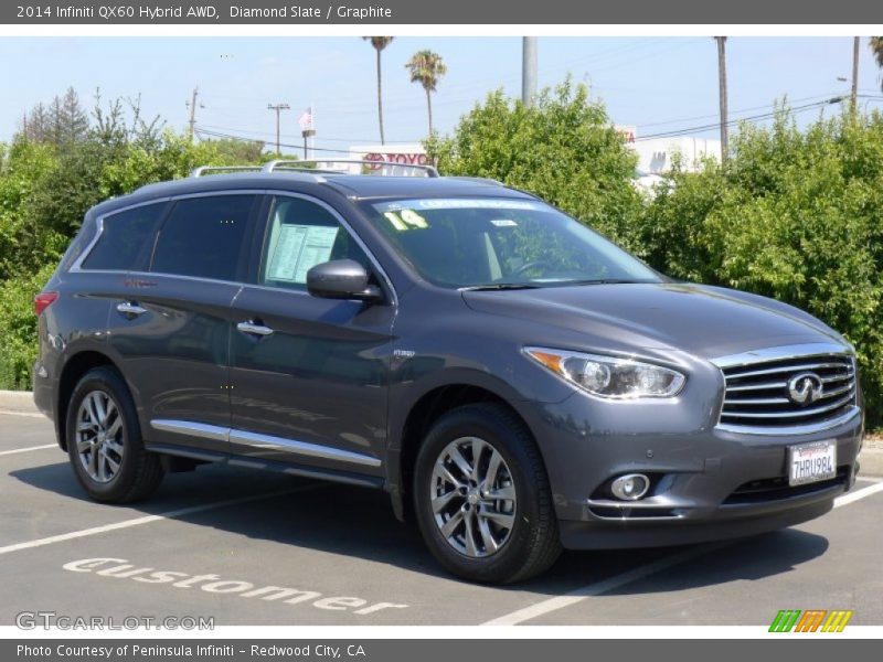 Diamond Slate / Graphite 2014 Infiniti QX60 Hybrid AWD