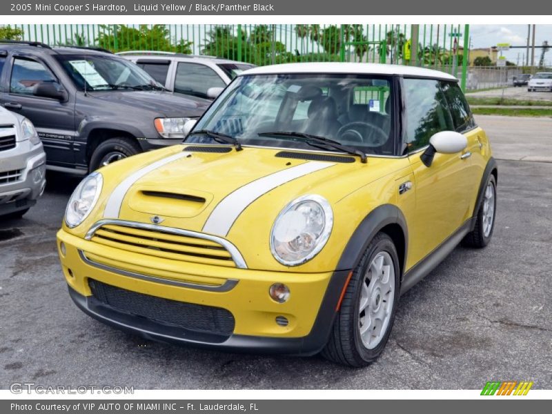 Liquid Yellow / Black/Panther Black 2005 Mini Cooper S Hardtop