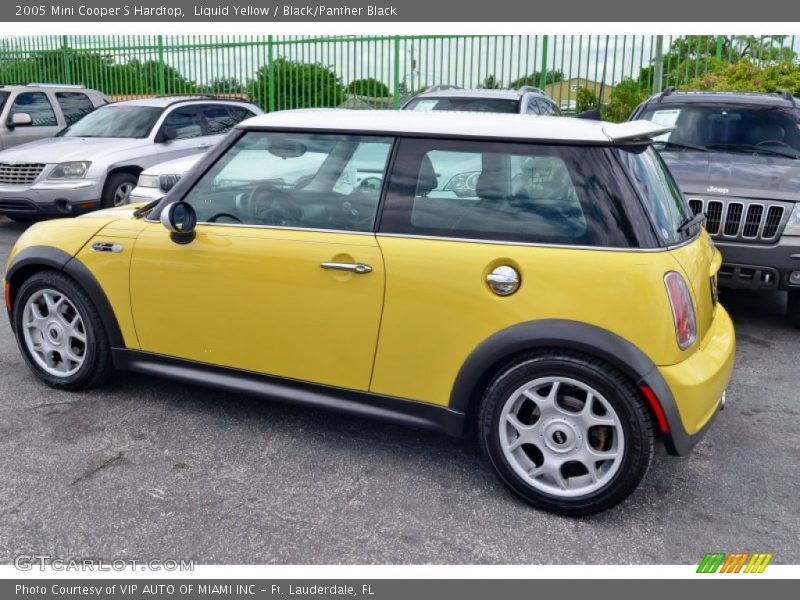 Liquid Yellow / Black/Panther Black 2005 Mini Cooper S Hardtop