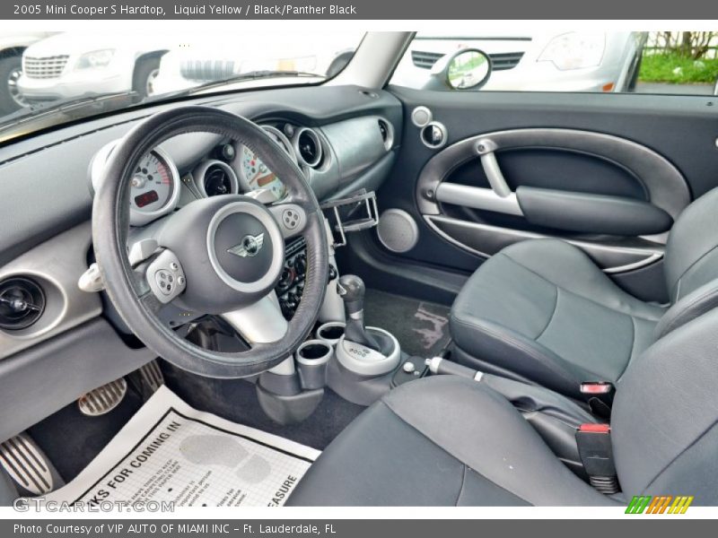 Liquid Yellow / Black/Panther Black 2005 Mini Cooper S Hardtop
