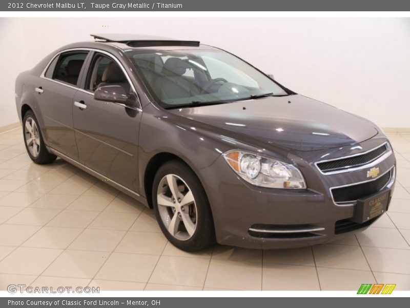 Taupe Gray Metallic / Titanium 2012 Chevrolet Malibu LT