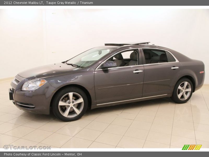 Taupe Gray Metallic / Titanium 2012 Chevrolet Malibu LT