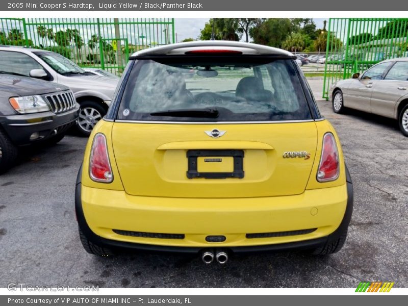 Liquid Yellow / Black/Panther Black 2005 Mini Cooper S Hardtop