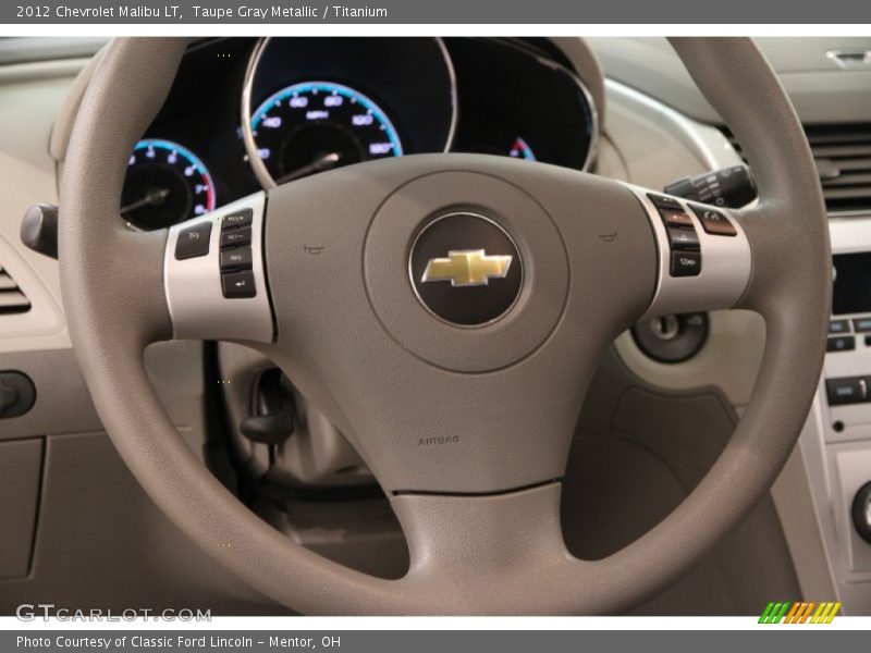 Taupe Gray Metallic / Titanium 2012 Chevrolet Malibu LT
