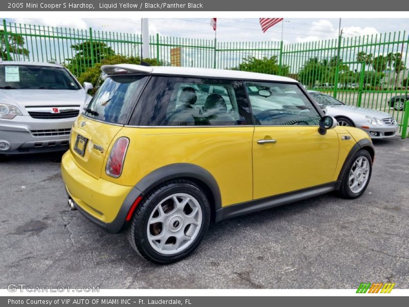 Liquid Yellow / Black/Panther Black 2005 Mini Cooper S Hardtop