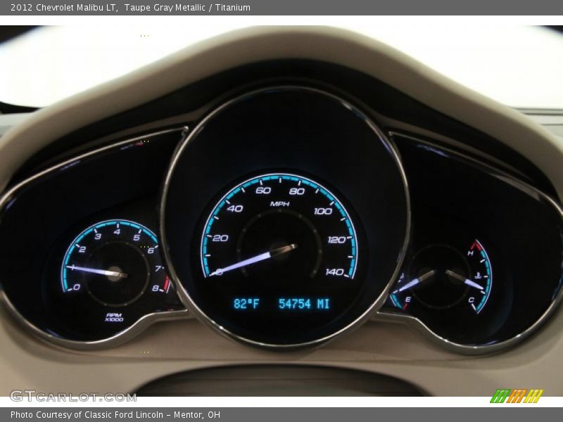 Taupe Gray Metallic / Titanium 2012 Chevrolet Malibu LT