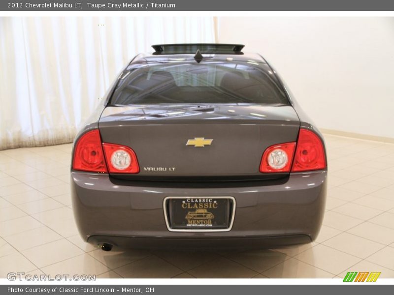 Taupe Gray Metallic / Titanium 2012 Chevrolet Malibu LT
