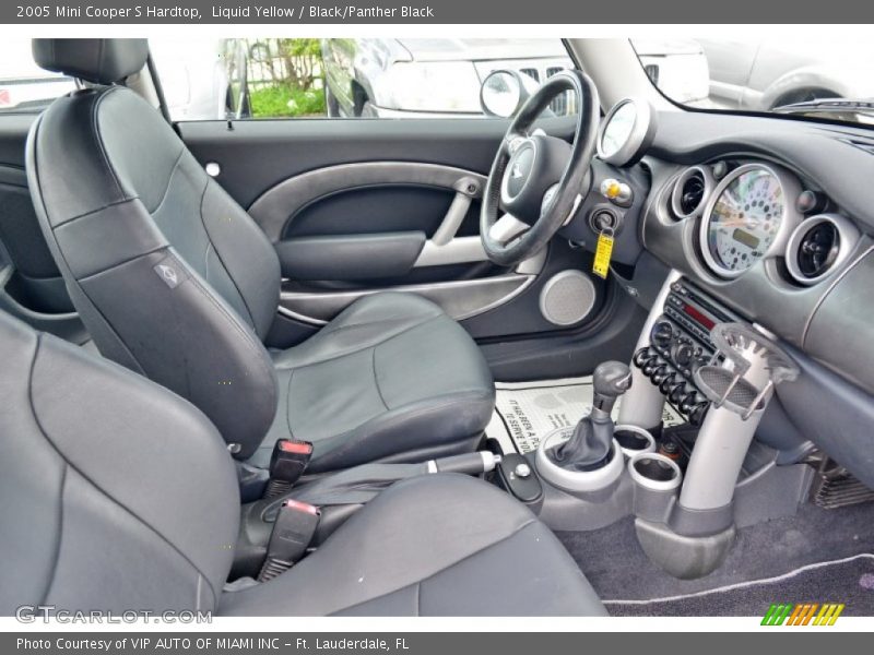 Liquid Yellow / Black/Panther Black 2005 Mini Cooper S Hardtop
