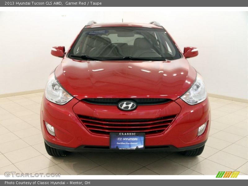 Garnet Red / Taupe 2013 Hyundai Tucson GLS AWD