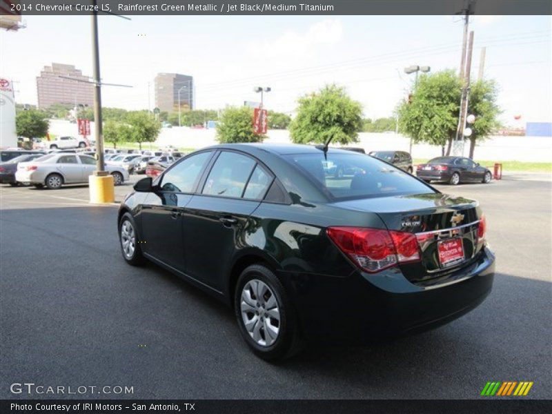 Rainforest Green Metallic / Jet Black/Medium Titanium 2014 Chevrolet Cruze LS