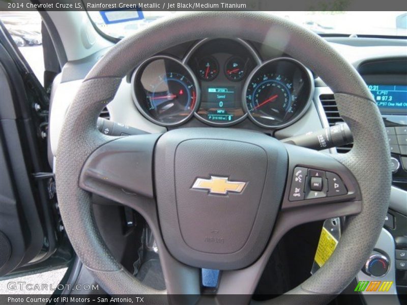 Rainforest Green Metallic / Jet Black/Medium Titanium 2014 Chevrolet Cruze LS