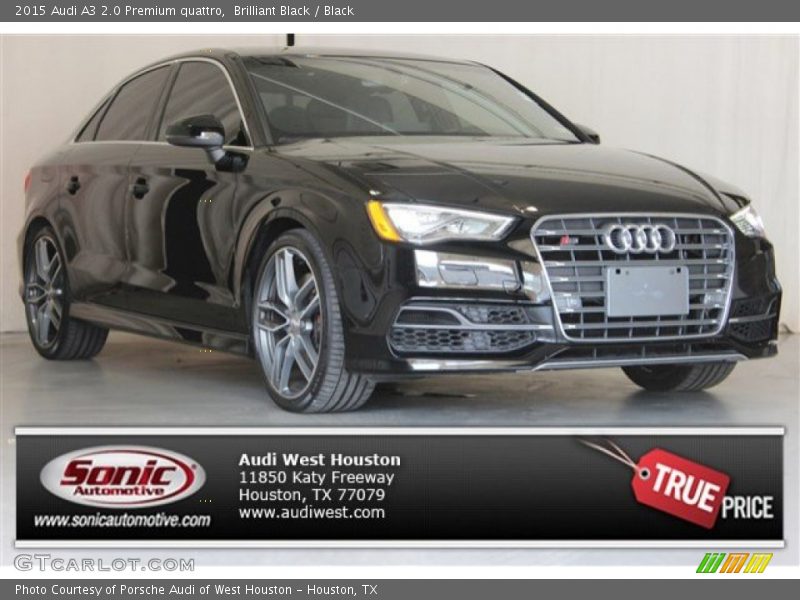 Brilliant Black / Black 2015 Audi A3 2.0 Premium quattro