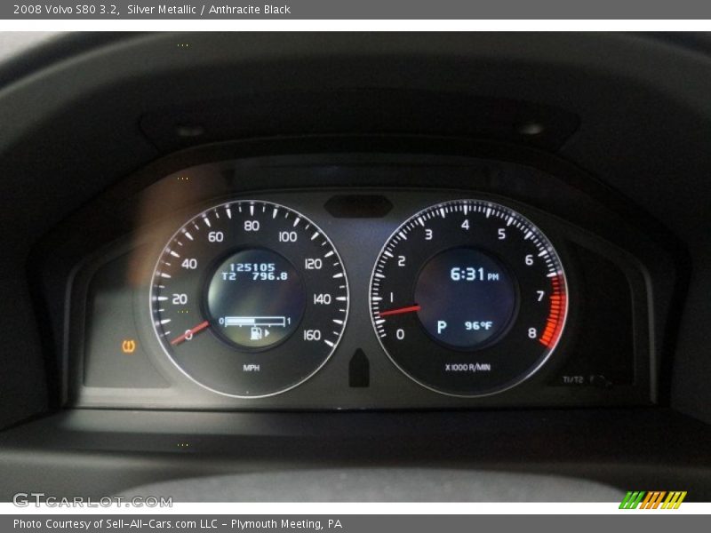 Silver Metallic / Anthracite Black 2008 Volvo S80 3.2