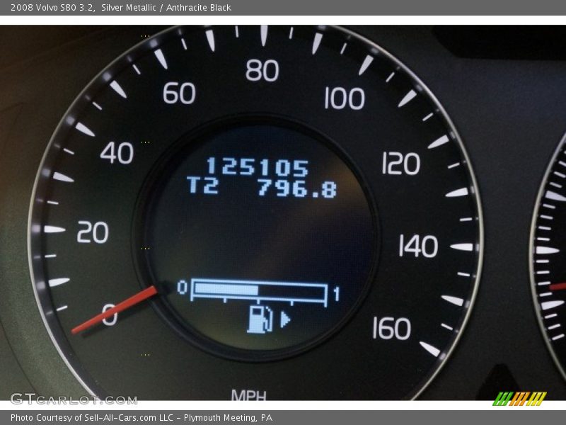 Silver Metallic / Anthracite Black 2008 Volvo S80 3.2