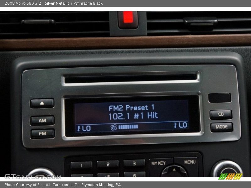 Silver Metallic / Anthracite Black 2008 Volvo S80 3.2
