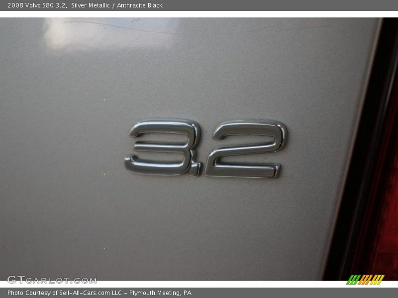 Silver Metallic / Anthracite Black 2008 Volvo S80 3.2