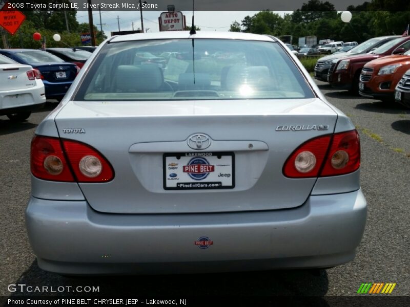 Silver Streak Mica / Stone 2008 Toyota Corolla LE