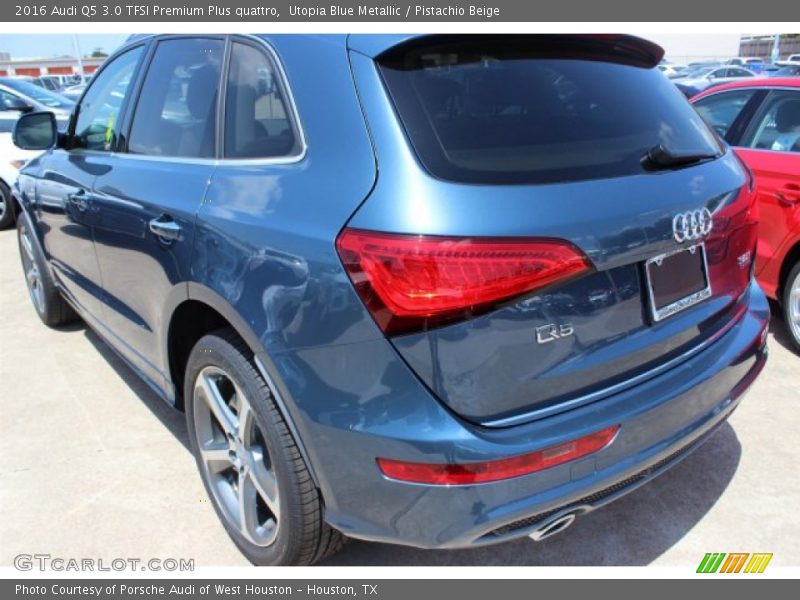 Utopia Blue Metallic / Pistachio Beige 2016 Audi Q5 3.0 TFSI Premium Plus quattro