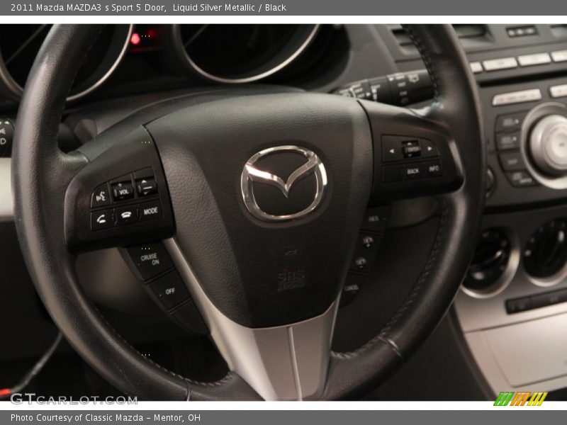 Liquid Silver Metallic / Black 2011 Mazda MAZDA3 s Sport 5 Door