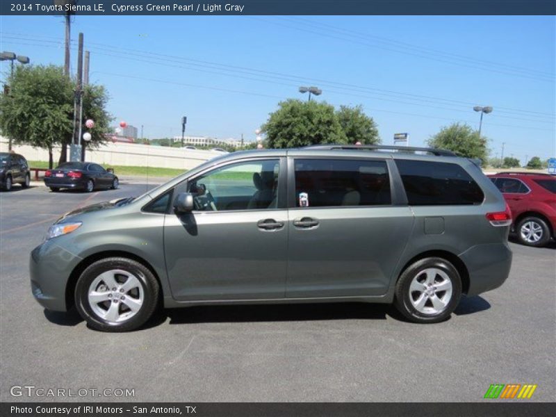 Cypress Green Pearl / Light Gray 2014 Toyota Sienna LE