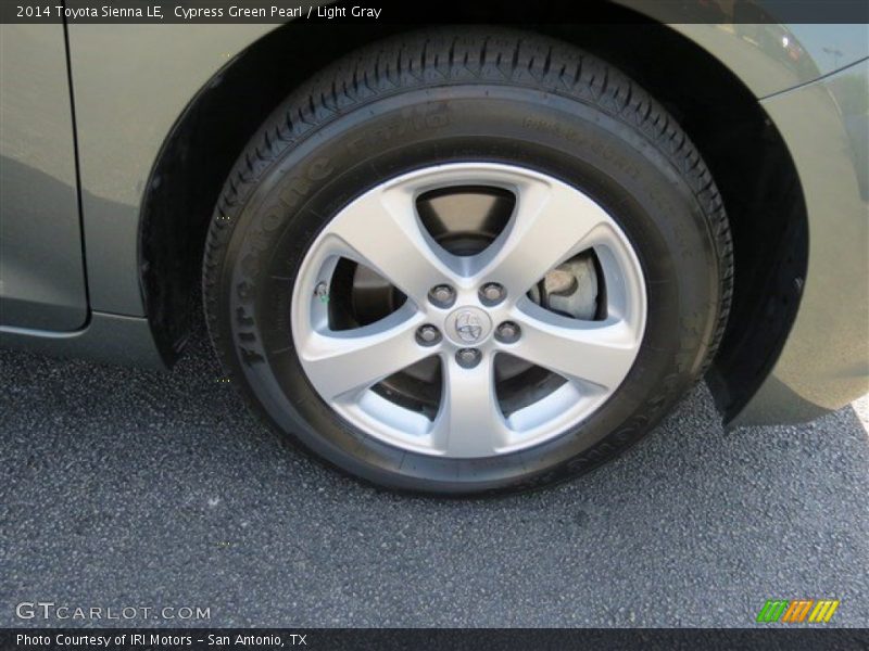 Cypress Green Pearl / Light Gray 2014 Toyota Sienna LE