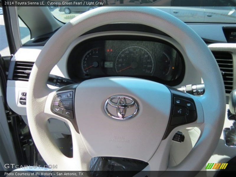 Cypress Green Pearl / Light Gray 2014 Toyota Sienna LE