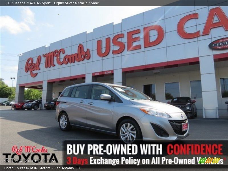 Liquid Silver Metallic / Sand 2012 Mazda MAZDA5 Sport