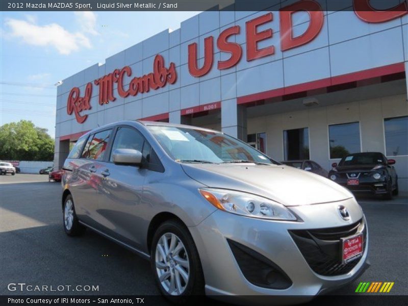 Liquid Silver Metallic / Sand 2012 Mazda MAZDA5 Sport